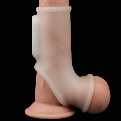 Vibrating Silk Knights Ring with Scrotum Sleeve Lovetoy