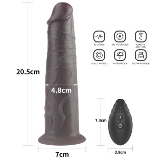 8.0'' Dual Layered Platinum Silicone Rotator Lovetoy