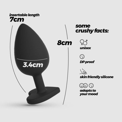 CRUSHIOUS CUORE REGULAR ANAL PLUG WITH 4 INTERCHANGEABLE JEWELS Crushious