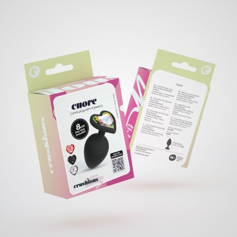 CRUSHIOUS CUORE REGULAR ANAL PLUG WITH 4 INTERCHANGEABLE JEWELS Crushious