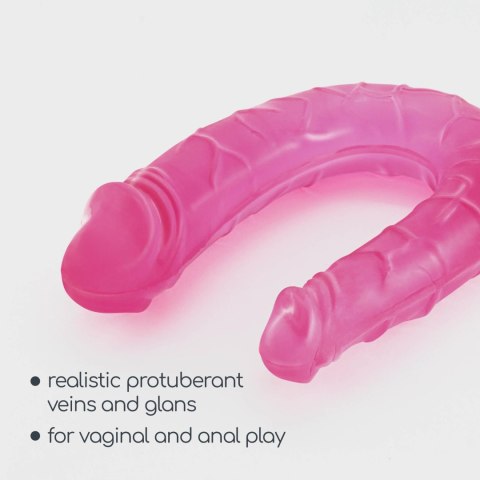 CRUSHIOUS DEEP DIVER DOUBLE DILDO WITH ANAL LUBRICANT 50ML PINK Crushious