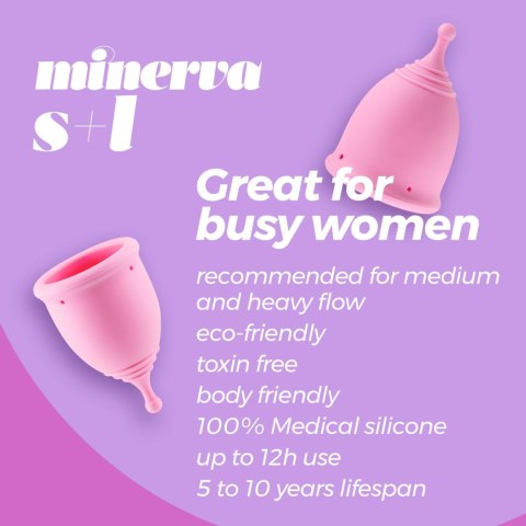 CRUSHIOUS MINERVA S + L MENSTRUAL CUPS WITH POUCH Crushious
