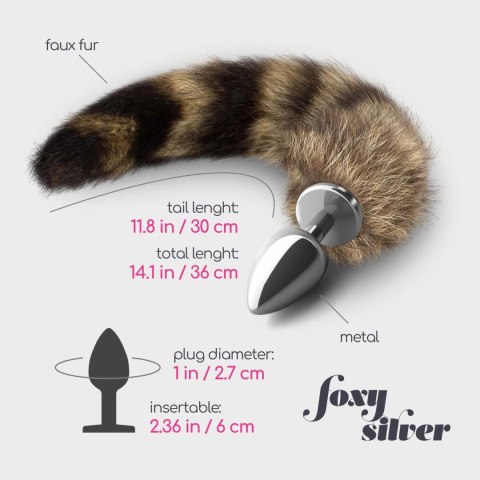 FOXY SILVER METAL ANAL PLUG WITH TAIL CRUSHIOUS Crushious