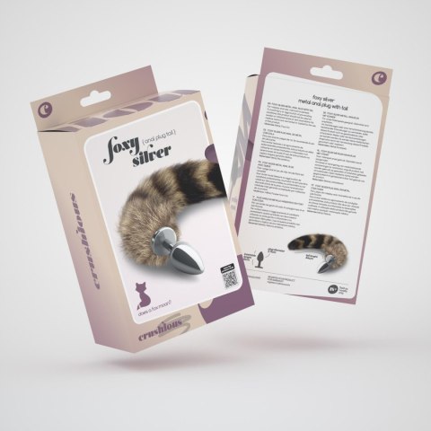 FOXY SILVER METAL ANAL PLUG WITH TAIL CRUSHIOUS Crushious