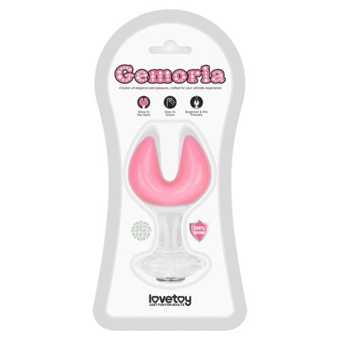 Gemoria Silicone Butt Plug - Dual Crescent (Glow-In-The-Dark) Lovetoy