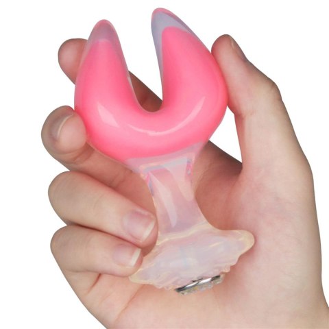 Gemoria Silicone Butt Plug - Dual Crescent (Glow-In-The-Dark) Lovetoy
