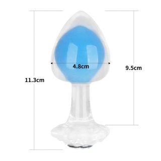 Gemoria Silicone Butt Plug (Glow-In-The-Dark) - blue Lovetoy