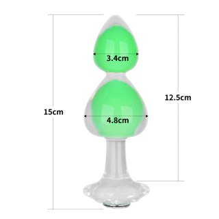 Gemoria Silicone Butt Plug (Glow-In-The-Dark) - green Lovetoy