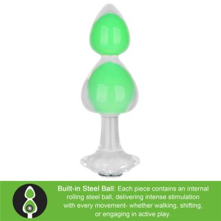 Gemoria Silicone Butt Plug (Glow-In-The-Dark) - green Lovetoy