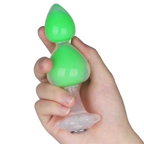 Gemoria Silicone Butt Plug (Glow-In-The-Dark) - green Lovetoy