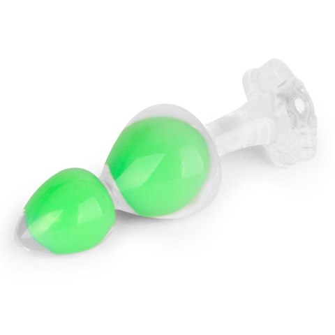 Gemoria Silicone Butt Plug (Glow-In-The-Dark) - green Lovetoy