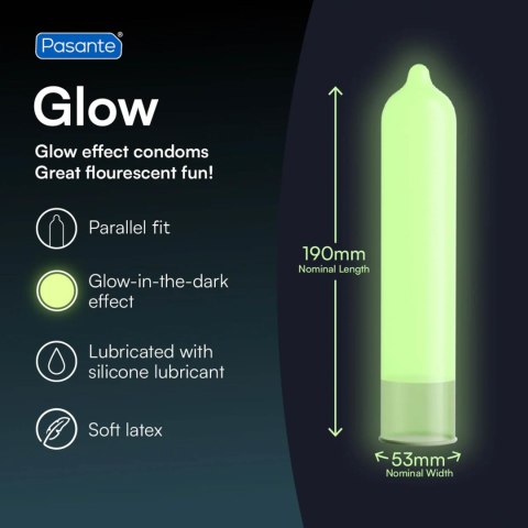 Pasante Glow Condoms 12 pcs Pasante