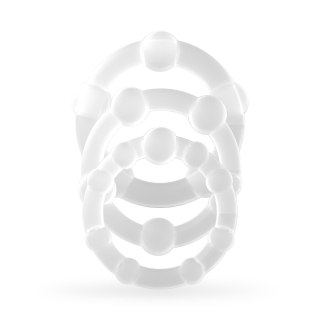 TRIPLE BEAD COCKRING SET CLEAR CRUSHIOUS Crushious