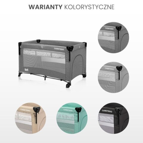 ŁÓŻECZKO TURYSTYCZNE ESTI Z OPUSZCZANYM BOKIEM BLACK
