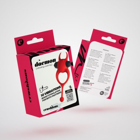 CRUSHIOUS DAEMON VIBRATING COCKRING RED Crushious