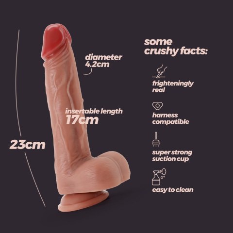 CRUSHIOUS INVIKTUS 9 LIQUID SILICONE DILDO FLESH Crushious