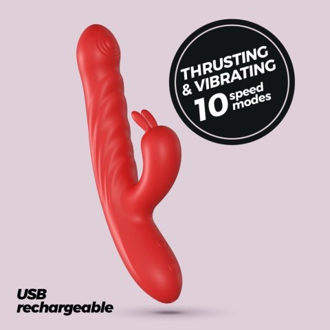 CRUSHIOUS LAPIN THRUSTING RABBIT VIBRATOR RED Crushious
