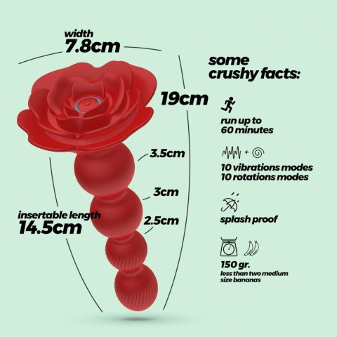 CRUSHIOUS ROSALINE ROTATING ANAL PLUG WITH REMOTE CONTROL Crushious