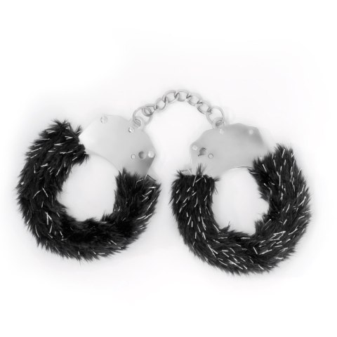 CRUSHIOUS SPANGLE METAL CUFFS WITH PLUSH BLACK Crushious
