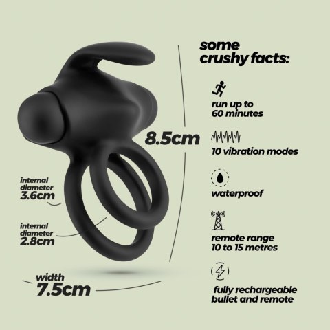 CRUSHIOUS THUMPER VIBRATING DOUBLE COCKRING WITH REMOTE Crushious
