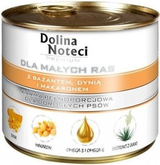 Dolina Noteci Premium Dla Psów Małych Ras Z Bażantem, Dynią I Makaronem 185g Dolina Noteci