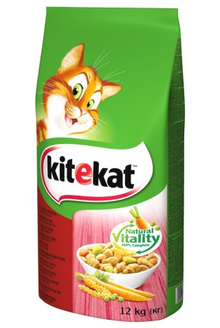 KITEKAT Sucha Karma Dla Kotów Z Wołowiną I Warzywami 12kg Kitekat