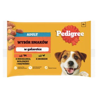 Pedigree Mokra Karma Dla Dorosłych Psów W Galaretce (Z Wołowiną, Z Drobiem) 4x100g Pedigree