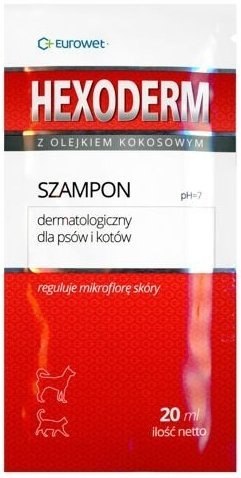Eurowet Szampon Hexoderm Dla Psów I Kotów 20x20ml Eurowet