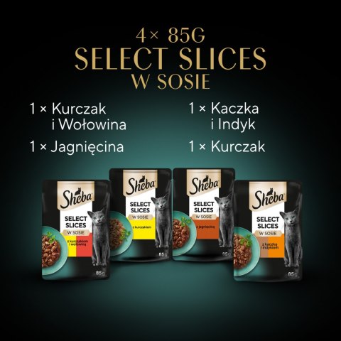 Sheba Saszetka Selection In Sauce Soczyste Smaki 4x85g Sheba