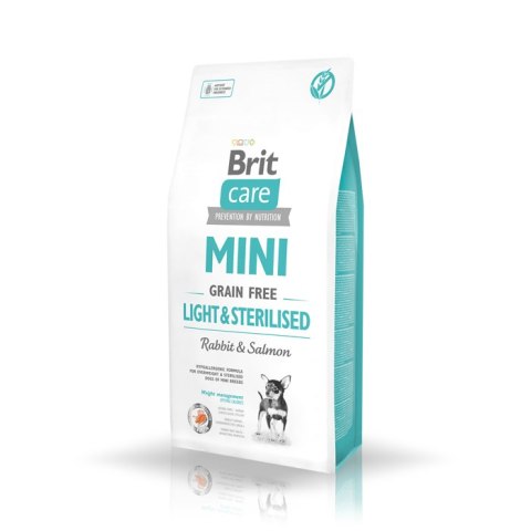Brit Care Mini Grain Free Light & Sterilised Z Królikiem I Łososiem 2kg Brit