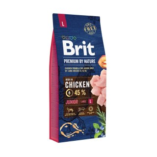 Brit Premium By Nature Junior L Z Kurczakiem 15kg Brit