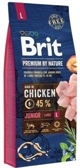 Brit Premium By Nature Junior L Z Kurczakiem 15kg Brit