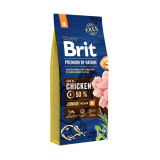 Brit Premium By Nature Junior M Z Kurczakiem 15kg Brit