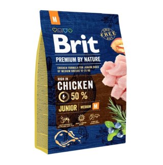 Brit Premium By Nature Junior M Z Kurczakiem 3kg Brit