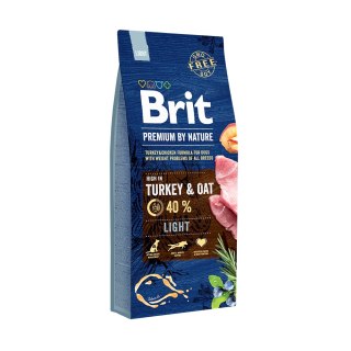Brit Premium By Nature Light Z Indykiem I Owsem 15kg Brit