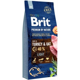 Brit Premium By Nature Light Z Indykiem I Owsem 15kg Brit
