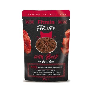 Fitmin Cat For Life Adult Beef 85g Fitmin