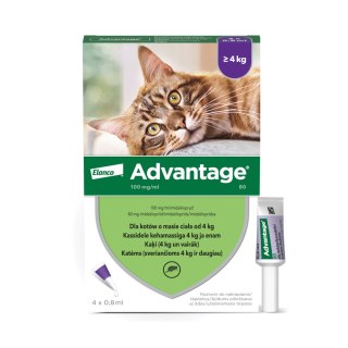 Bayer Advantage Roztwór Do Nakrapiania Dla Kotów 4x0,8ml Bayer