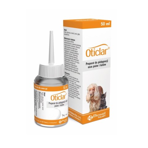Biowet Oticlar Preparat Do Czyszczenia Uszu Psów I Kotów 50ml Biowet