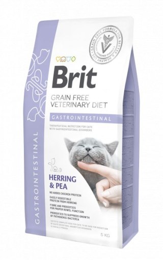 Brit Grain Free Veterinary Diet Cat Gastrointestinal Śledź Z Groszkiem 5kg Brit veterinary