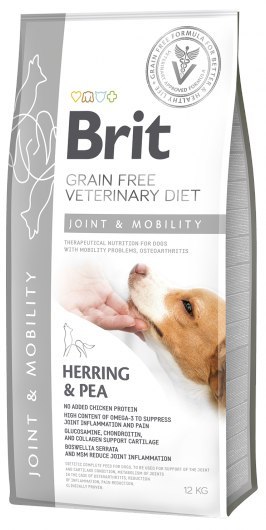Brit Grain Free Veterinary Diet Dog Joint & Mobility Śledż Z Groszkiem 12kg Brit veterinary
