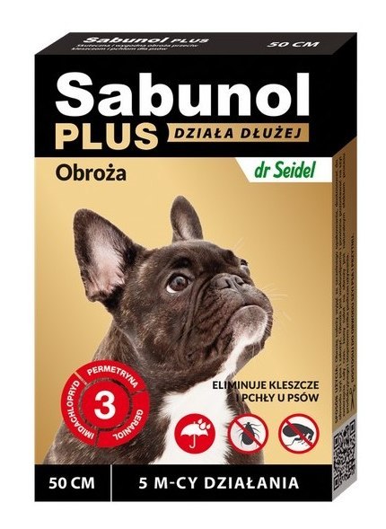 Laboratorium DermaPharm Sabunol Plus Obroża Przeciw Pchłom I Kleszczom Dla Psa 50cm Laboratorium DermaPharm