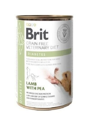 Brit Grain Free Veterinary Diet Dog Diabetes Z Jagnięciną I Groszkiem 400g Brit veterinary