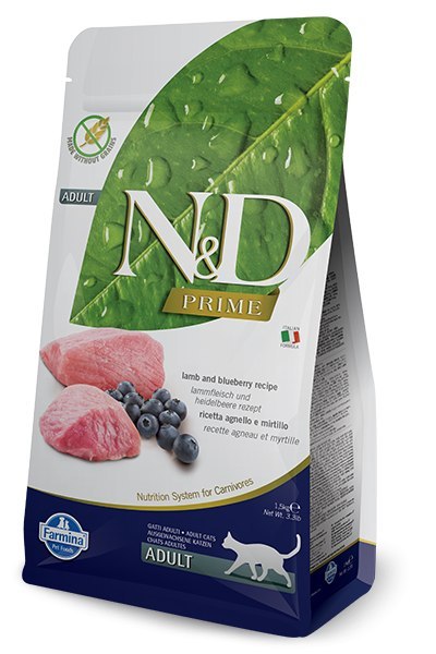 Farmina N&D Prime Feline Adult Lamb&Blueberry 5kg Farmina