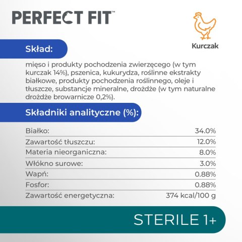 PERFECT FIT Sterile 1+ Z Kurczakiem 750g Perfect Fit