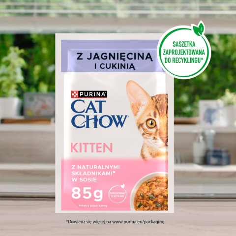 Purina Cat Chow Kitten Karma Z Jagnięciną I Cukinią W Sosie 85g Purina Cat Chow