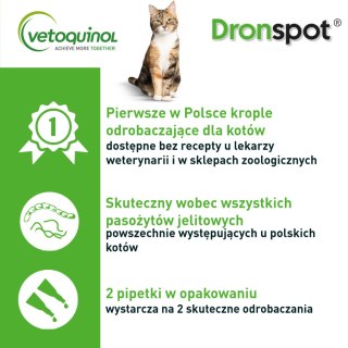 Bayer Dronspot Krople Na Robaki I Pasożyty 2x0,35ml Vetoquinol