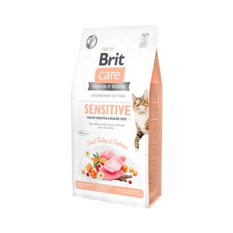 Brit Care Cat Grain-Free Sensitive Healthy Digestion & Delicate Taste Z Indykiem I Łososiem 2kg Brit