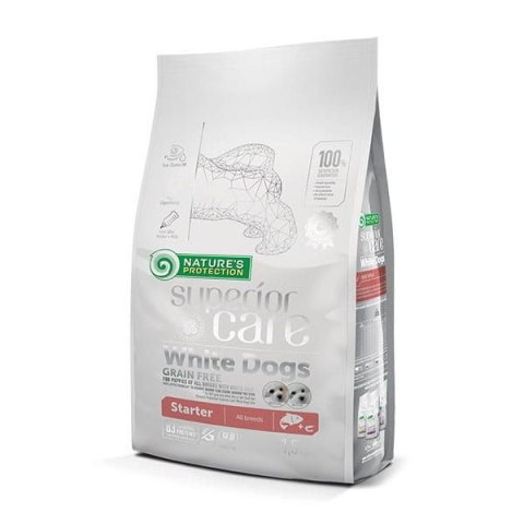 Nature's Protection Superior Care White Dogs Grain Free Salmon Starter All Breeds 1,5kg Nature's Protection