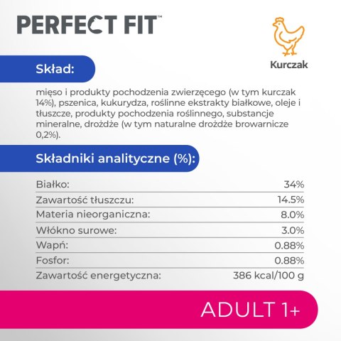 PERFECT FIT Adult 1+ Z Kurczakiem 7kg Perfect Fit